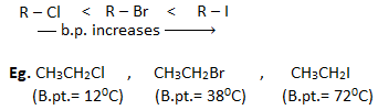 boiling point of haloalkanes