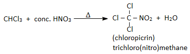 reaction of chloroform with nitric acid