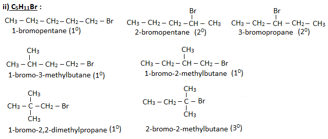isomers of C5H11Br