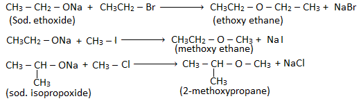 preparation of ether by williamsons method